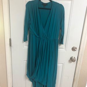 COPY - Aqua Blue Lane Bryant High low  Maxi Dress